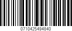 Código de barras (EAN, GTIN, SKU, ISBN): '0710425494840'