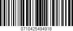 Código de barras (EAN, GTIN, SKU, ISBN): '0710425494918'