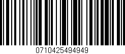 Código de barras (EAN, GTIN, SKU, ISBN): '0710425494949'
