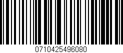 Código de barras (EAN, GTIN, SKU, ISBN): '0710425496080'