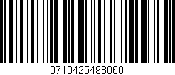 Código de barras (EAN, GTIN, SKU, ISBN): '0710425498060'