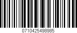 Código de barras (EAN, GTIN, SKU, ISBN): '0710425498985'