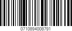 Código de barras (EAN, GTIN, SKU, ISBN): '0710894008791'