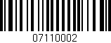 Código de barras (EAN, GTIN, SKU, ISBN): '07110002'