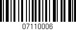 Código de barras (EAN, GTIN, SKU, ISBN): '07110006'