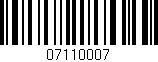 Código de barras (EAN, GTIN, SKU, ISBN): '07110007'