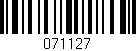 Código de barras (EAN, GTIN, SKU, ISBN): '071127'