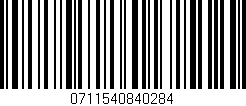 Código de barras (EAN, GTIN, SKU, ISBN): '0711540840284'