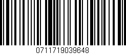 Código de barras (EAN, GTIN, SKU, ISBN): '0711719039648'