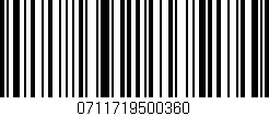 Código de barras (EAN, GTIN, SKU, ISBN): '0711719500360'