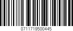 Código de barras (EAN, GTIN, SKU, ISBN): '0711719500445'