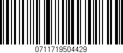 Código de barras (EAN, GTIN, SKU, ISBN): '0711719504429'