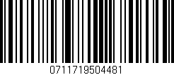 Código de barras (EAN, GTIN, SKU, ISBN): '0711719504481'
