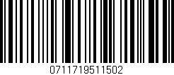 Código de barras (EAN, GTIN, SKU, ISBN): '0711719511502'