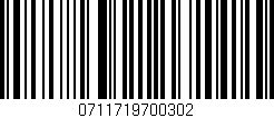 Código de barras (EAN, GTIN, SKU, ISBN): '0711719700302'