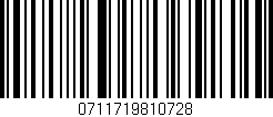 Código de barras (EAN, GTIN, SKU, ISBN): '0711719810728'