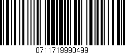 Código de barras (EAN, GTIN, SKU, ISBN): '0711719990499'