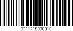 Código de barras (EAN, GTIN, SKU, ISBN): '0711719990918'