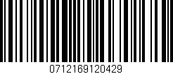 Código de barras (EAN, GTIN, SKU, ISBN): '0712169120429'