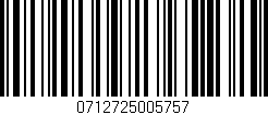 Código de barras (EAN, GTIN, SKU, ISBN): '0712725005757'