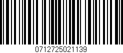 Código de barras (EAN, GTIN, SKU, ISBN): '0712725021139'