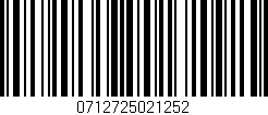 Código de barras (EAN, GTIN, SKU, ISBN): '0712725021252'