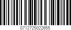 Código de barras (EAN, GTIN, SKU, ISBN): '0712725022655'