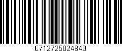 Código de barras (EAN, GTIN, SKU, ISBN): '0712725024840'