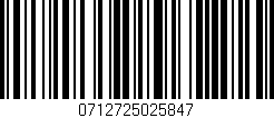 Código de barras (EAN, GTIN, SKU, ISBN): '0712725025847'