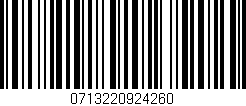 Código de barras (EAN, GTIN, SKU, ISBN): '0713220924260'