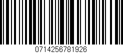 Código de barras (EAN, GTIN, SKU, ISBN): '0714256781926'