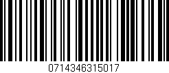 Código de barras (EAN, GTIN, SKU, ISBN): '0714346315017'