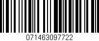 Código de barras (EAN, GTIN, SKU, ISBN): '071463097722'
