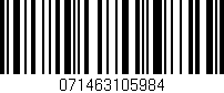 Código de barras (EAN, GTIN, SKU, ISBN): '071463105984'