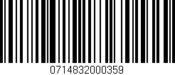 Código de barras (EAN, GTIN, SKU, ISBN): '0714832000359'