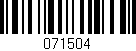 Código de barras (EAN, GTIN, SKU, ISBN): '071504'