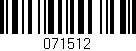 Código de barras (EAN, GTIN, SKU, ISBN): '071512'