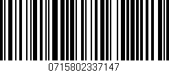 Código de barras (EAN, GTIN, SKU, ISBN): '0715802337147'
