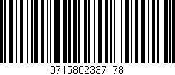 Código de barras (EAN, GTIN, SKU, ISBN): '0715802337178'