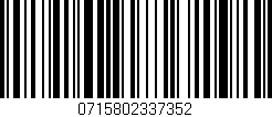 Código de barras (EAN, GTIN, SKU, ISBN): '0715802337352'