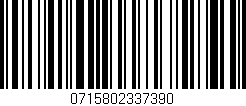 Código de barras (EAN, GTIN, SKU, ISBN): '0715802337390'