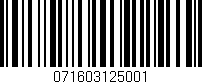 Código de barras (EAN, GTIN, SKU, ISBN): '071603125001'