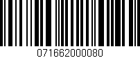 Código de barras (EAN, GTIN, SKU, ISBN): '071662000080'