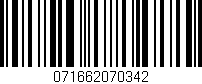 Código de barras (EAN, GTIN, SKU, ISBN): '071662070342'