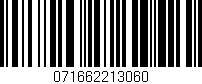 Código de barras (EAN, GTIN, SKU, ISBN): '071662213060'