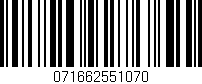 Código de barras (EAN, GTIN, SKU, ISBN): '071662551070'