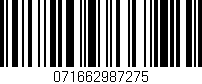 Código de barras (EAN, GTIN, SKU, ISBN): '071662987275'