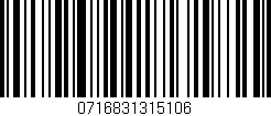Código de barras (EAN, GTIN, SKU, ISBN): '0716831315106'