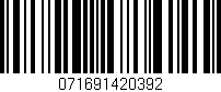 Código de barras (EAN, GTIN, SKU, ISBN): '071691420392'
