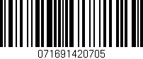 Código de barras (EAN, GTIN, SKU, ISBN): '071691420705'